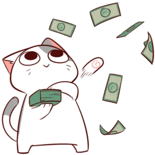 Стикер 🤑 из набора Naughty Kitty