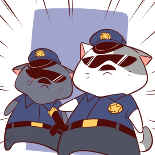 Стикер 👮‍♀️ из набора Naughty Kitty
