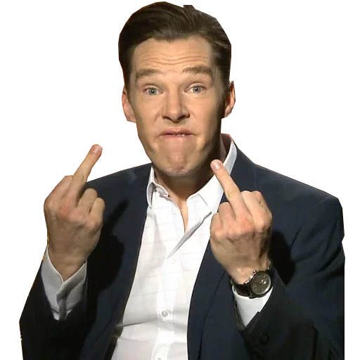 Стикер 🖕 из набора Sherlock