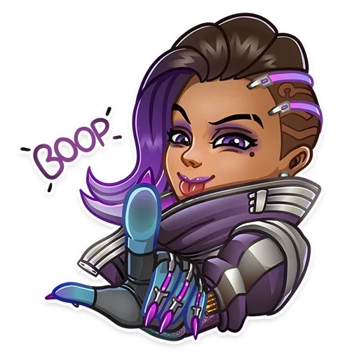 Стикер 😋 из набора Overwatch Bunch