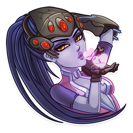 Стикер 😘 из набора Overwatch Bunch