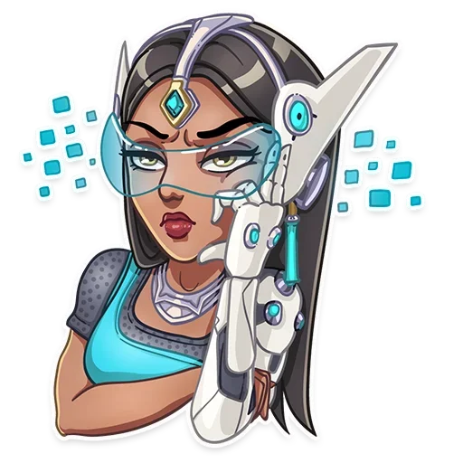 Стикер 😑 из набора Overwatch Bunch