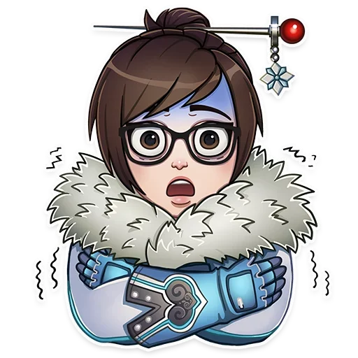 Стикер 😨 из набора Overwatch Bunch