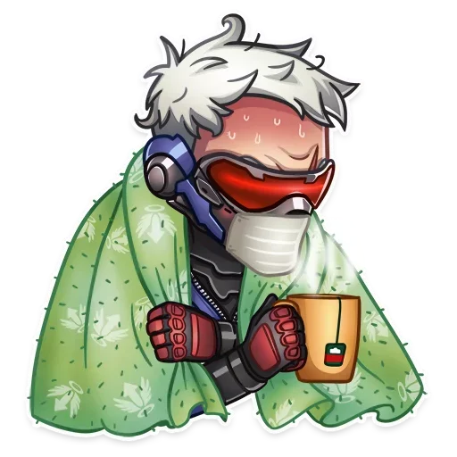 Стикер 😷 из набора Overwatch Bunch