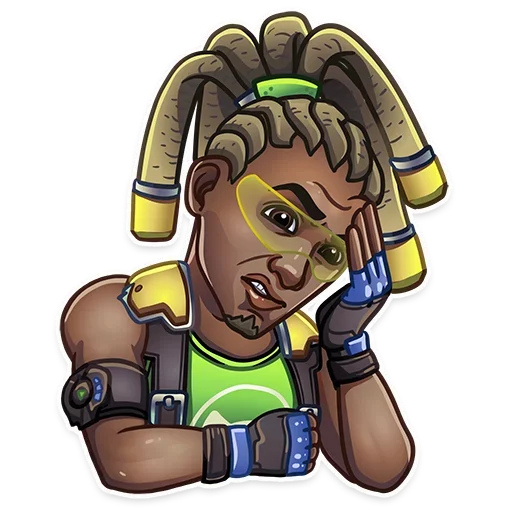 Стикер 😞 из набора Overwatch Bunch