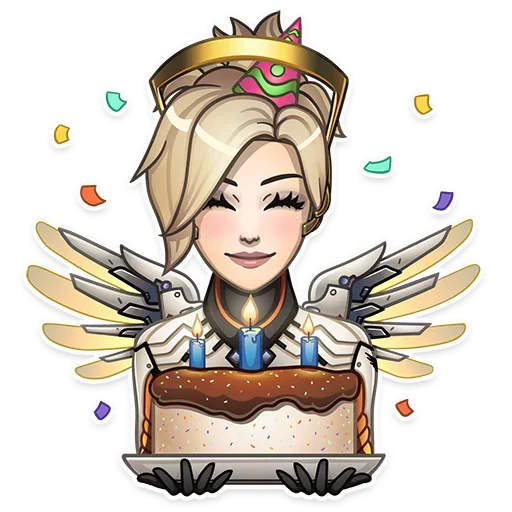 Стикер 🎂 из набора Overwatch Bunch