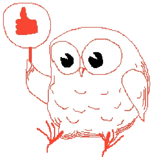 Стикер 👍 из набора Owlets