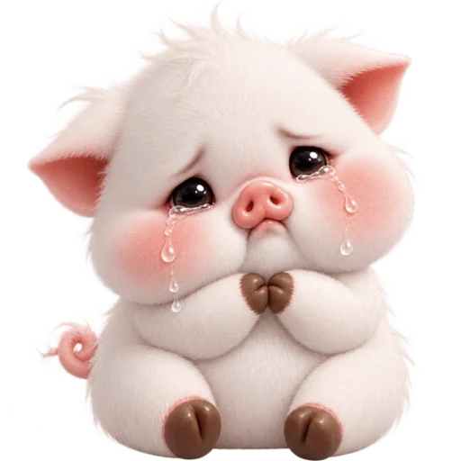 Стикер 😭 из набора Свинка Пипка 2