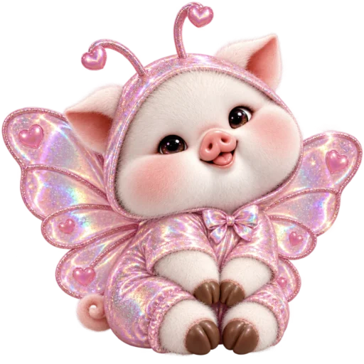 Стикер 🦋 из набора Свинка Пипка 2