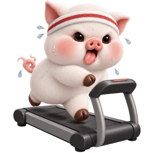 Стикер 🏃‍♀ из набора Свинка Пипка 2