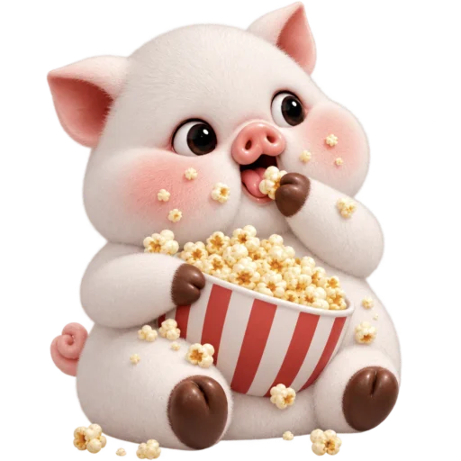 Стикер 🍿 из набора Свинка Пипка 2