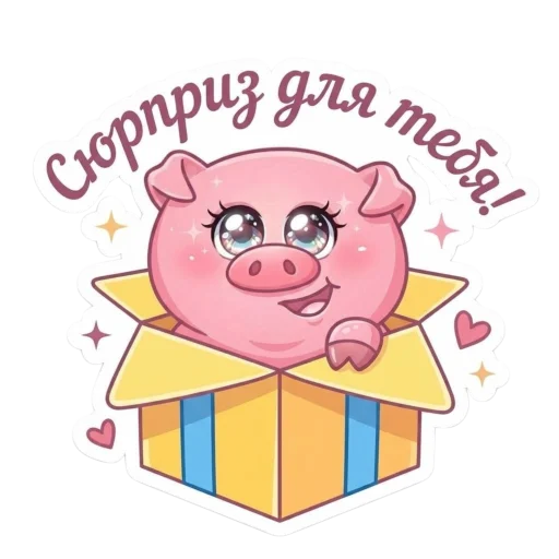 Стикер 🤩 из набора Свинка