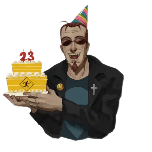 Стикер 🎂 из набора Postal 2 Чувак (Postal 2 the Dude)
