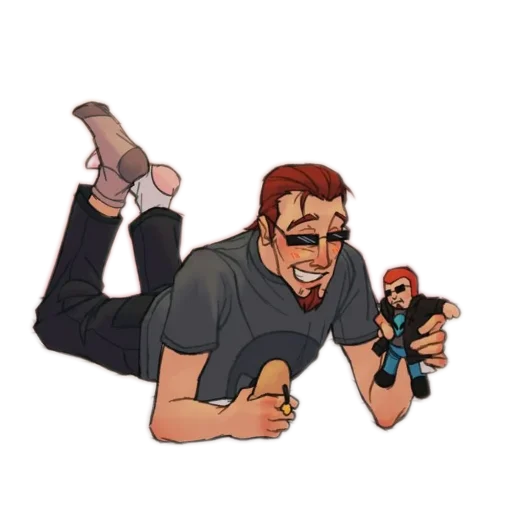 Стикер 😁 из набора Postal 2 Чувак (Postal 2 the Dude)