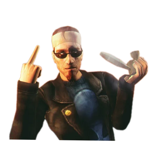 Стикер 🖕 из набора Postal 2 Чувак (Postal 2 the Dude)