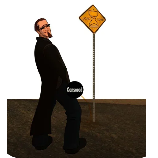 Стикер 😌 из набора Postal 2 Чувак (Postal 2 the Dude)