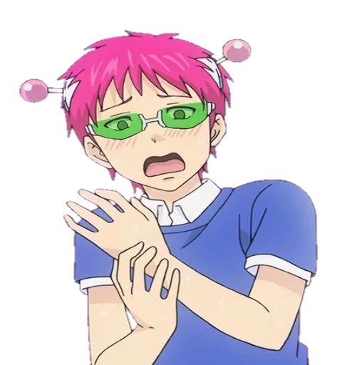 Стикер 😳 из набора Saiki KusuOH~