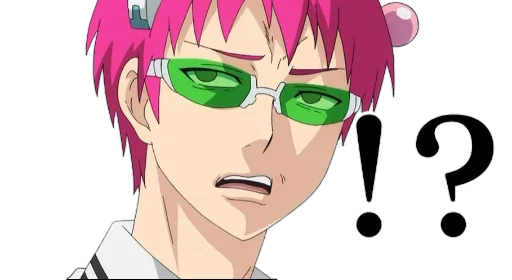 Стикер 😒 из набора Saiki KusuOH~