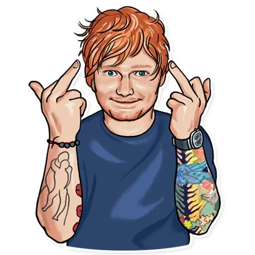 Стикер 🖕 из набора Sheeran Club
