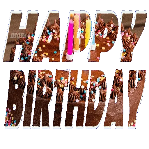 Стикер 🎂 из набора TEXT Gang