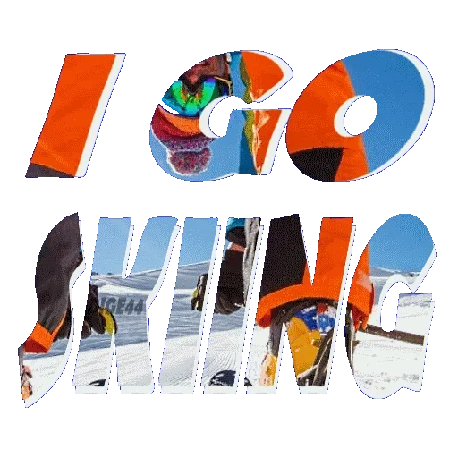 Стикер ⛷ из набора TEXT Gang