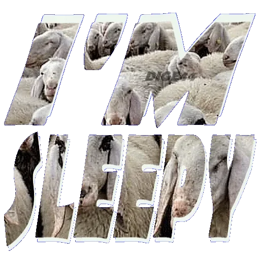 Стикер 😪 из набора TEXT Gang