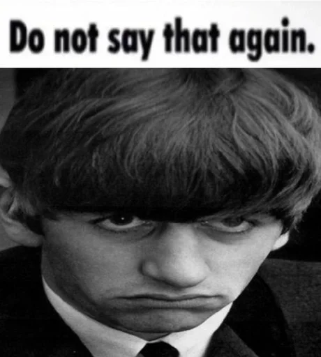 Стикер 😠 из набора The Beatles ::