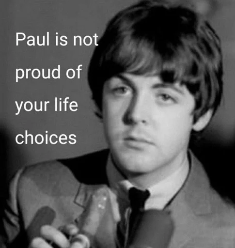 Стикер 😒 из набора The Beatles ::