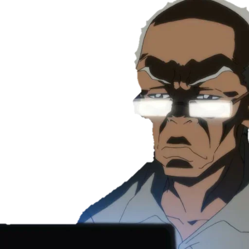 Стикер 😑 из набора The Boondocks