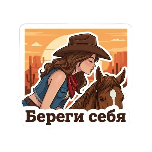 Стикер 💚 из набора Вестерн