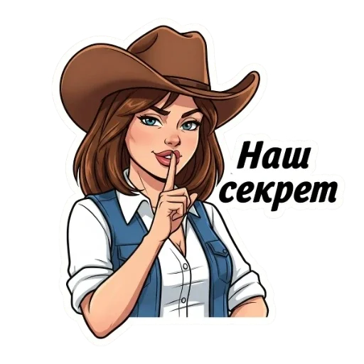 Стикер 🤫 из набора Вестерн