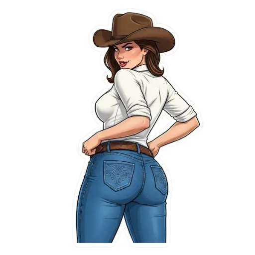 Стикер 🍑 из набора Вестерн