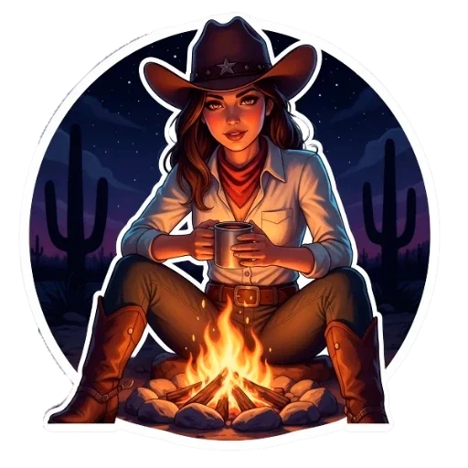 Стикер 🔥 из набора Вестерн