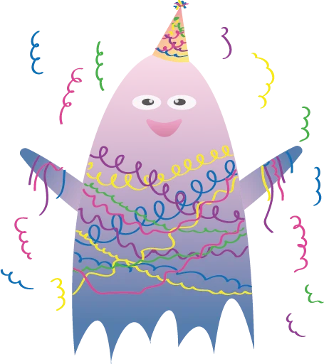 Стикер 🥳 из набора ghost princess
