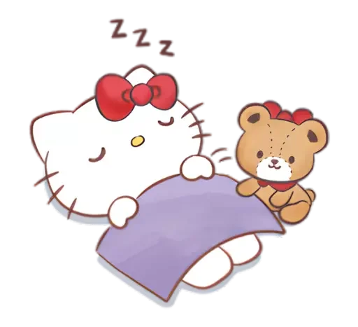 Стикер 😴 из набора 💗 .ℎ𝑒𝑙𝑙𝑜 𝑘𝑖𝑡𝑡𝑦. : : 💗