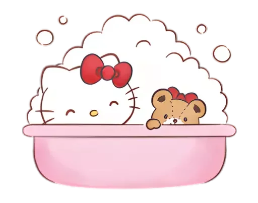 Стикер 🛀 из набора 💗 .ℎ𝑒𝑙𝑙𝑜 𝑘𝑖𝑡𝑡𝑦. : : 💗