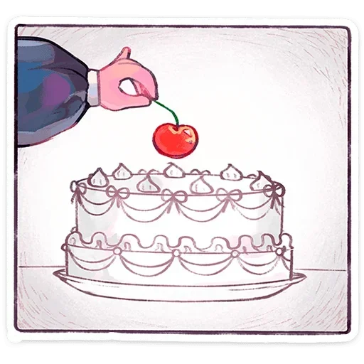 Стикер 🎂 из набора Мышка Мэйд |
