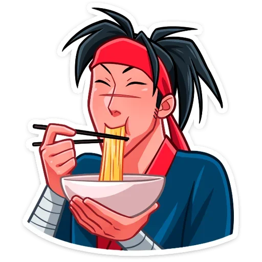 Стикер 🍝 из набора Самурай Хиро ( )