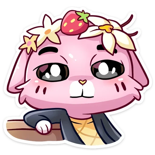 Стикер 🍓 из набора Клубничная Ванилька
