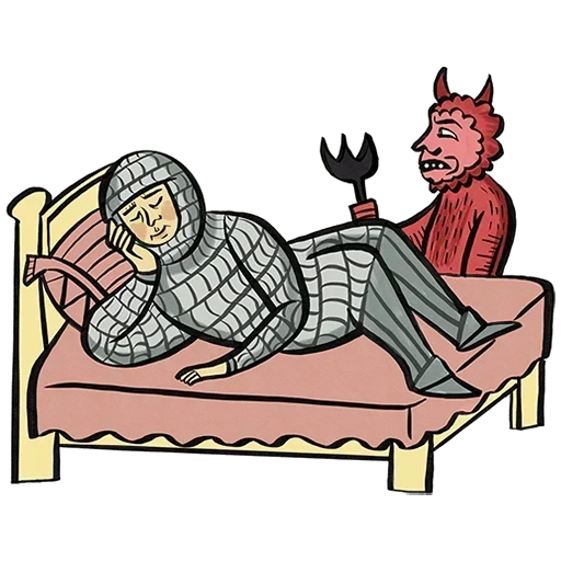 Стикер 😴 из набора | Средневековые страдальцы БТ