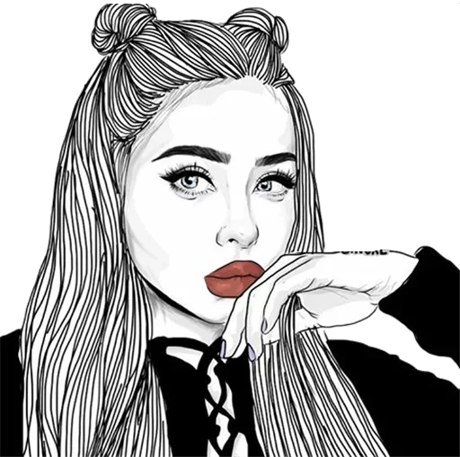 Стикер 😀 из набора Popular Real Gilrs