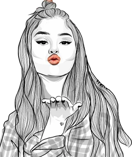 Стикер 😀 из набора Popular Real Gilrs