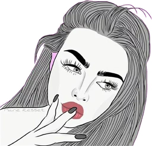 Стикер 😀 из набора Popular Real Gilrs