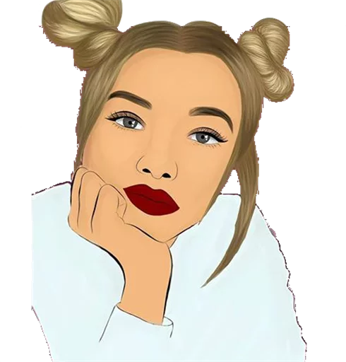 Стикер 😃 из набора Popular Real Gilrs