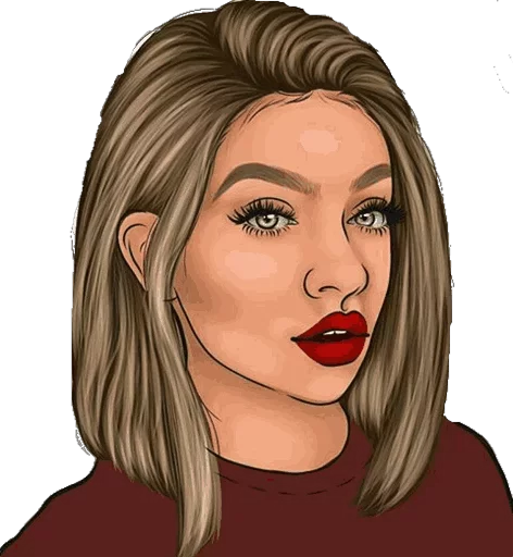 Стикер 😀 из набора Popular Real Gilrs