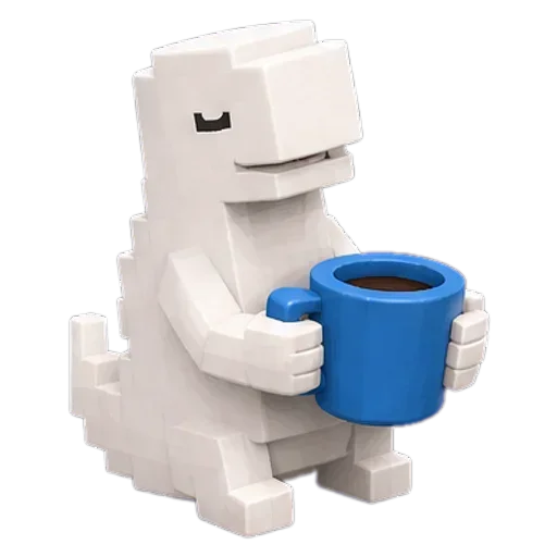 Стикер 😌 из набора White Dinosaur