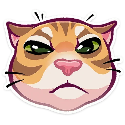 Стикер 😑 из набора Рыжий |