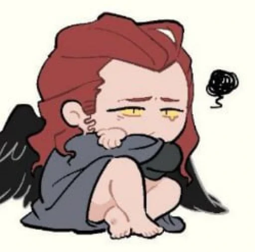 Стикер 😔 из набора Чайная Ангелов /